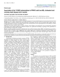 Báo cáo y học: "Association of the T+294C polymorphism in PPAR δ with low HDL cholesterol and coronary heart disease risk in women"