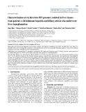 Báo cáo y học: "Characterization of erythrovirus B19 genomes isolated in liver tissues from patients with fulminant hepatitis and biliary atresia who underwent liver transplantation"