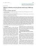 Báo cáo y học: "Efficiency of vibration exercise for glycemic control in type 2 diabetes patients."