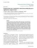 Báo cáo y học: "Mechanical behaviour of standardized, endoskeleton-including hip spacers implanted into composite femurs"