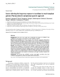 Báo cáo y học: " Factors affecting the long-term response to tacrolimus in renal transplant patients: Pharmacokinetic and pharmacogenetic approac"