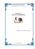 BÀI GIẢNG VẬT LÝ ỨNG DỤNG