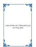 Luận văn báo cáo: Chính sách tỷ giá của Trung Quốc