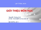 LẬP TRÌNH VỀ JAVA