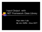 Input/Output with .NET Framework Class Library