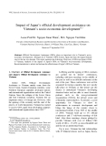 Báo cáo: "Impact of Japan’s official development assistance on Vietnam’s socio-economic development"