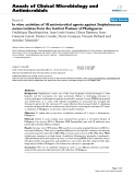 Báo cáo sinh học: "In vitro activities of 18 antimicrobial agents against Staphylococcus aureus isolates from the Institut Pasteur of Madagascar"