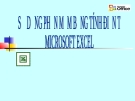 Sử dụng phần mềm Excel