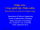 Nhập môn Công nghệ học Phần mềm