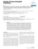 Báo cáo y học: "Can physical activity improve the mental health of older adults"