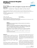 Báo cáo y học: "Gender difference in QTc prolongation of people with mental disorders"