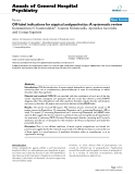 Báo cáo y học: " Off-label indications for atypical antipsychotics: A systematic review"