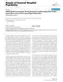 Báo cáo y học: "WHO global campaigns: A way forward in addressing public health importance of common neurological disorders"