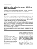 Báo cáo y học: "2003 Canadian Asthma Consensus Guidelines Executive Summary"