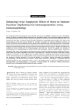 Báo cáo y học: "Enhancing versus Suppressive Effects of Stress on Immune Function: Implications for Immunoprotection versus Immunopathology"