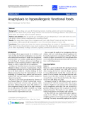 Báo cáo y học: "Anaphylaxis to hyperallergenic functional foods"