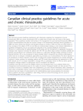 Báo cáo y học: " Canadian clinical practice guidelines for acute and chronic rhinosinusitis"