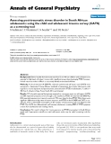 Báo cáo y học: "Assessing post-traumatic stress disorder in South African adolescents: using the child and adolescent trauma survey (CATS) as a screening tool"