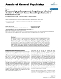 Báo cáo y học: "Phenomenology and management of cognitive and behavioral disorders in Parkinson's disease. Rise and logic of dementia in Parkinson's disease"