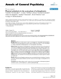 Báo cáo y học: "Physical anhedonia in the acute phase of schizophrenia"