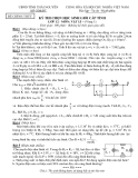 Đề thi học sinh giỏi cấp tỉnh Vật lý 12