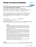 Báo cáo khoa học: "Prevalence and demographics of anxiety disorders: a snapshot from a community health centre in Pakistan"