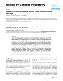 Báo cáo y học: "Mnesic imbalance: a cognitive theory about autism spectrum disorders"