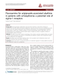 Báo cáo y học: "Fluvoxamine for aripiprazole-associated akathisia in patients with schizophrenia: a potential role of sigma-1 receptors"