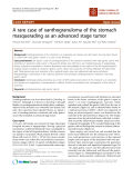 báo cáo khoa học: "A rare case of xanthogranuloma of the stomach masquerading as an advanced stage tumor"