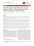 báo cáo khoa học: "Harmonic scalpel versus flexible CO2 laser for tongue resection: A histopathological analysis of thermal damage in human cadavers"