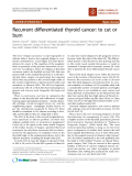 báo cáo khoa học: "Recurrent differentiated thyroid cancer: to cut or burn"