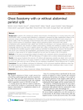 báo cáo khoa học: "Ghost Ileostomy with or without abdominal parietal split"