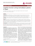 Báo cáo y học: "Cognitive function among hemodialysis patients in Japan"