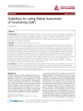 Báo cáo y học: "Guidelines for rating Global Assessment of Functioning (GAF)"