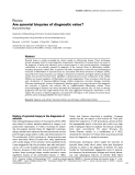 Báo cáo y học: "Are synovial biopsies of diagnostic value"