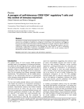 Báo cáo y học: "A paragon of self-tolerance: CD25+CD4+ regulatory T cells and the control of immune responses"