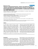 Báo cáo y học: "Hormone replacement therapy, calcium and vitamin D3 versus calcium and vitamin D3 alone decreases markers of cartilage and bone metabolism in rheumatoid arthritis: a randomized controlled trial [ISRCTN46523456]"