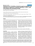 Báo cáo y học: "Resistance to IL-10 inhibition of interferon gamma production and expression of suppressor of cytokine signaling 1 in CD4+ T cells from patients with rheumatoid arthritis"