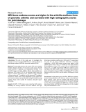 Báo cáo y học: " MRI bone oedema scores are higher in the arthritis mutilans form of psoriatic arthritis and correlate with high radiographic scores for joint damage"