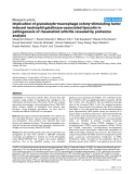 Báo cáo y học: "Implication of granulocyte-macrophage colony-stimulating factor induced neutrophil gelatinase-associated lipocalin in pathogenesis of rheumatoid arthritis revealed by proteome analysis"