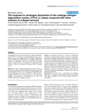 Báo cáo y học: "The response to oestrogen deprivation of the cartilage collagen degradation marker, CTX-II, is unique compared with other markers of collagen turnove"
