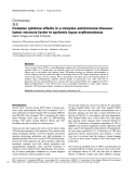 Báo cáo y học: "Complex cytokine effects in a complex autoimmune disease: tumor necrosis factor in systemic lupus erythematosus"