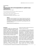 Báo cáo y học: "Hematopoietic stem cell transplantation for systemic lupus erythematosus"