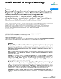 Báo cáo khoa học: "Lymphangiosis carcinomatosa in squamous cell carcinomas of larynx and hypopharynx – value of conventional evaluation and additional immunohistochemical staining of D2-40"