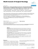 Báo cáo khoa học: "Synchronous colorectal adenocarcinoma and gastrointestinal stromal tumor in Meckel's diverticulum; an unusual association"