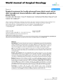 Báo cáo khoa học: "Surgical treatment for locally advanced lower third rectal cancer after neoadjuvent chemoradiation with capecitabine: prospective phase II trial"