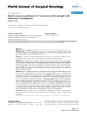 Báo cáo khoa học: "Gastric cancer: predictors of recurrence when lymph-node dissection is inadequate"