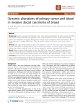 Báo cáo khoa học: "Genomic alterations of primary tumor and blood in invasive ductal carcinoma of breast"