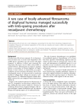 Báo cáo khoa học: "A rare case of locally advanced fibrosarcoma of diaphysal humerus managed successfully with limb-sparing procedures after neoadjuvant chemotherapy"