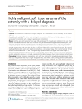 Báo cáo khoa học: "Highly malignant soft tissue sarcoma of the extremity with a delayed diagnosis"